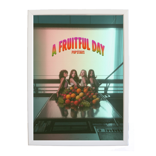 Popstars – Emotive Music Art – wall art print – A Fruitful Day – punchy electronic pop, four piece girl band – Music Stag