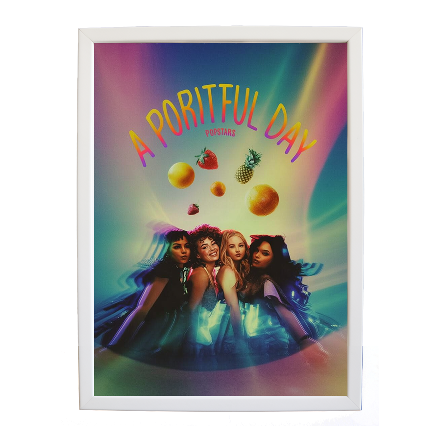 Popstars – Classic Music Poster – wall art print – A Fruitful Day – punchy electronic pop, four piece girl band – Music Stag