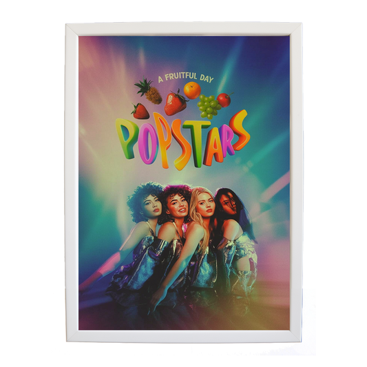 Popstars – Classic Music Poster – wall art print – A Fruitful Day – punchy electronic pop, four piece girl band – Music Stag