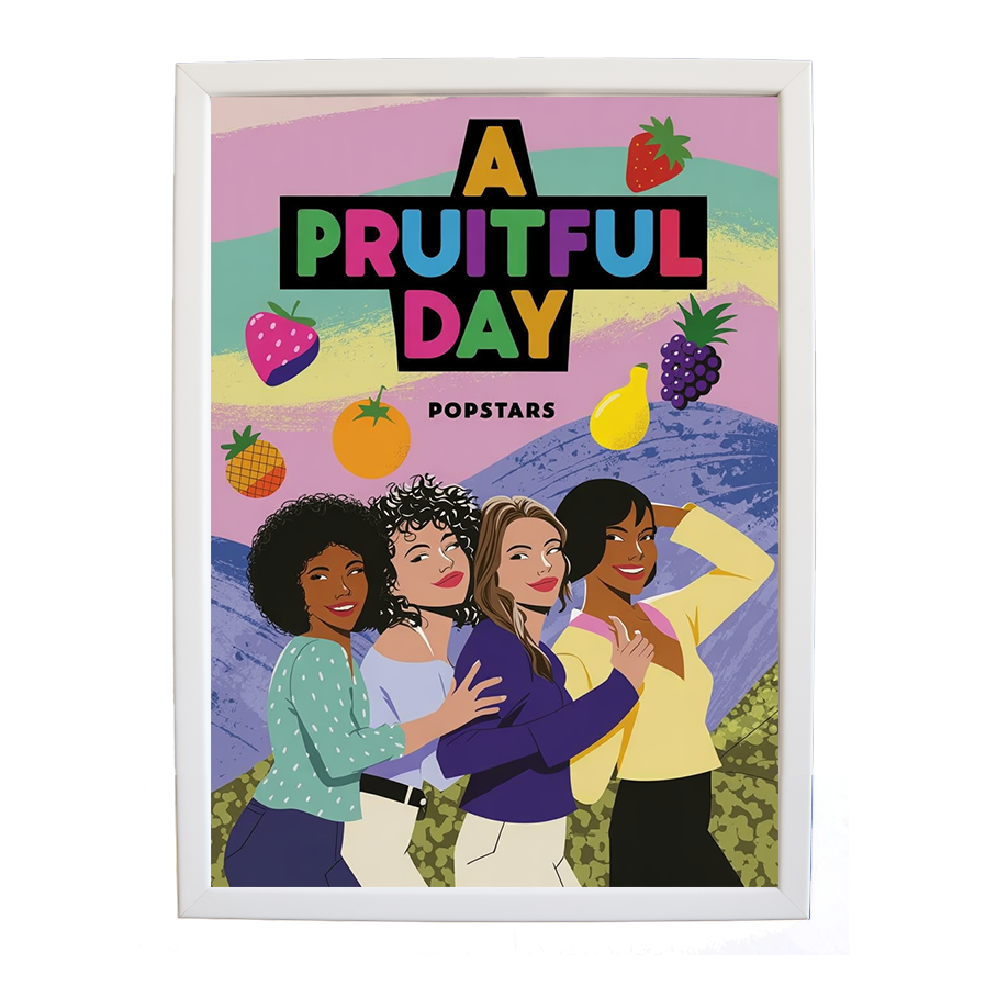 Popstars – Studio Wall Art Print – wall art print – A Fruitful Day – punchy electronic pop, four piece girl band – Music Stag