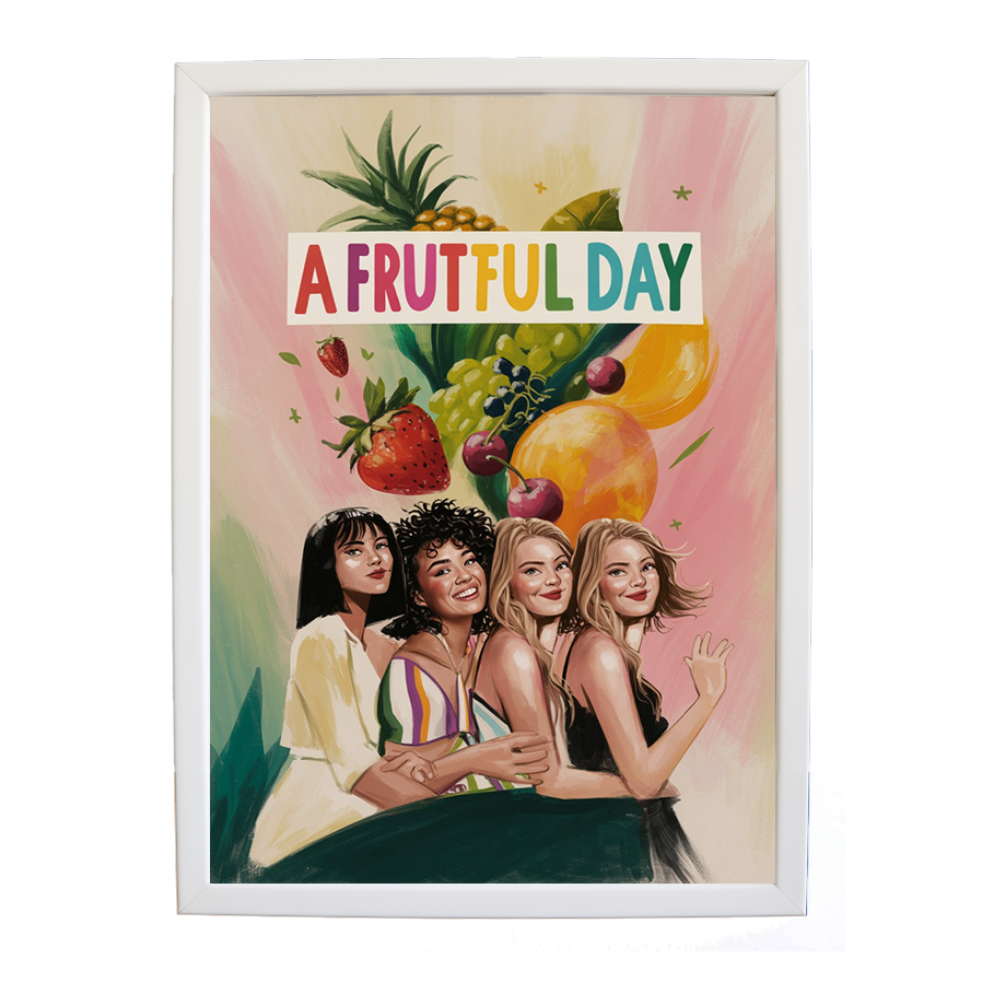 Popstars – Music Wall Print – wall art print – A Fruitful Day – punchy electronic pop, four piece girl band – Music Stag