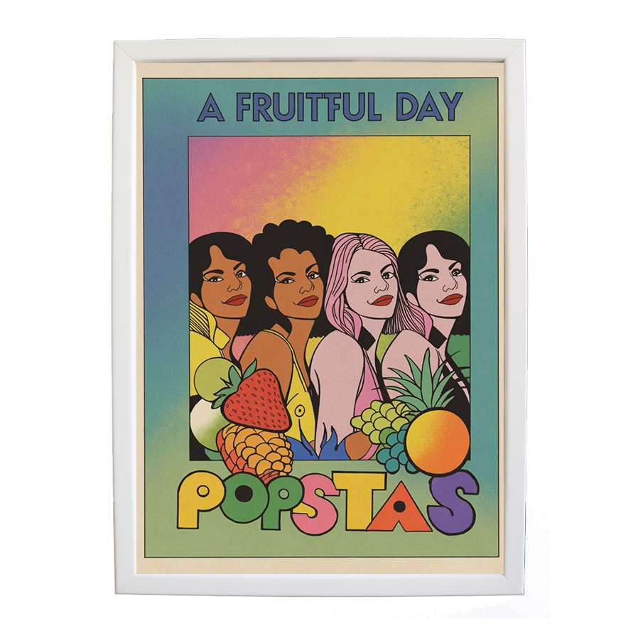 Popstars – Expressive Music Print – wall art print – A Fruitful Day – punchy electronic pop, four piece girl band – Music Stag