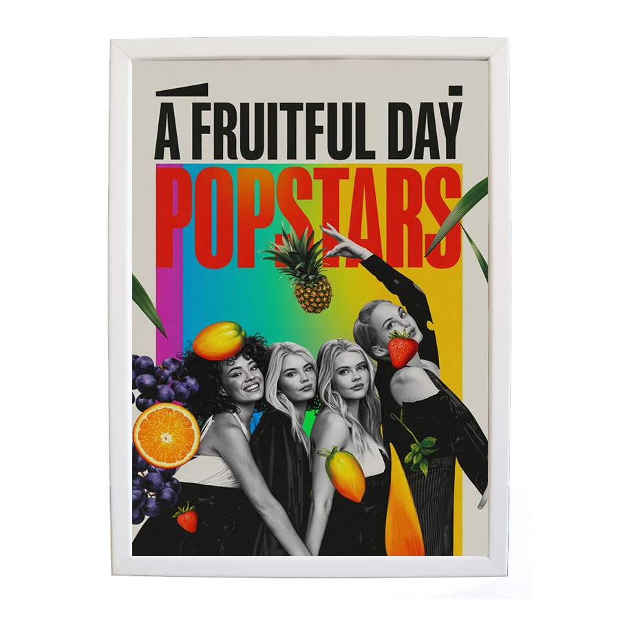 Popstars – Inspirational Music Quote Art – wall art print – A Fruitful Day – punchy electronic pop, four piece girl band – Music Stag