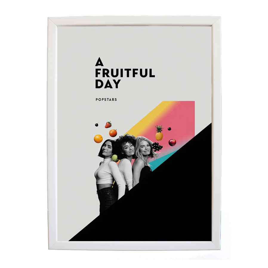 Popstars – Soundwave Wall Print – wall art print – A Fruitful Day – punchy electronic pop, four piece girl band – Music Stag