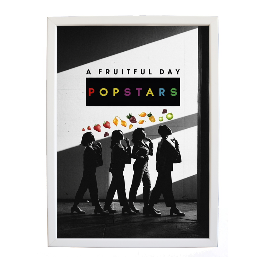 Popstars – Music Canvas Print – wall art print – A Fruitful Day – punchy electronic pop, four piece girl band – Music Stag