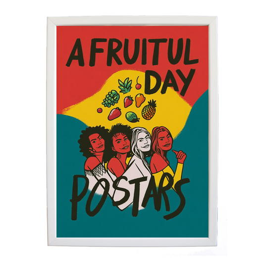 Popstars – Music Theme Poster – wall art print – A Fruitful Day – punchy electronic pop, four piece girl band – Music Stag
