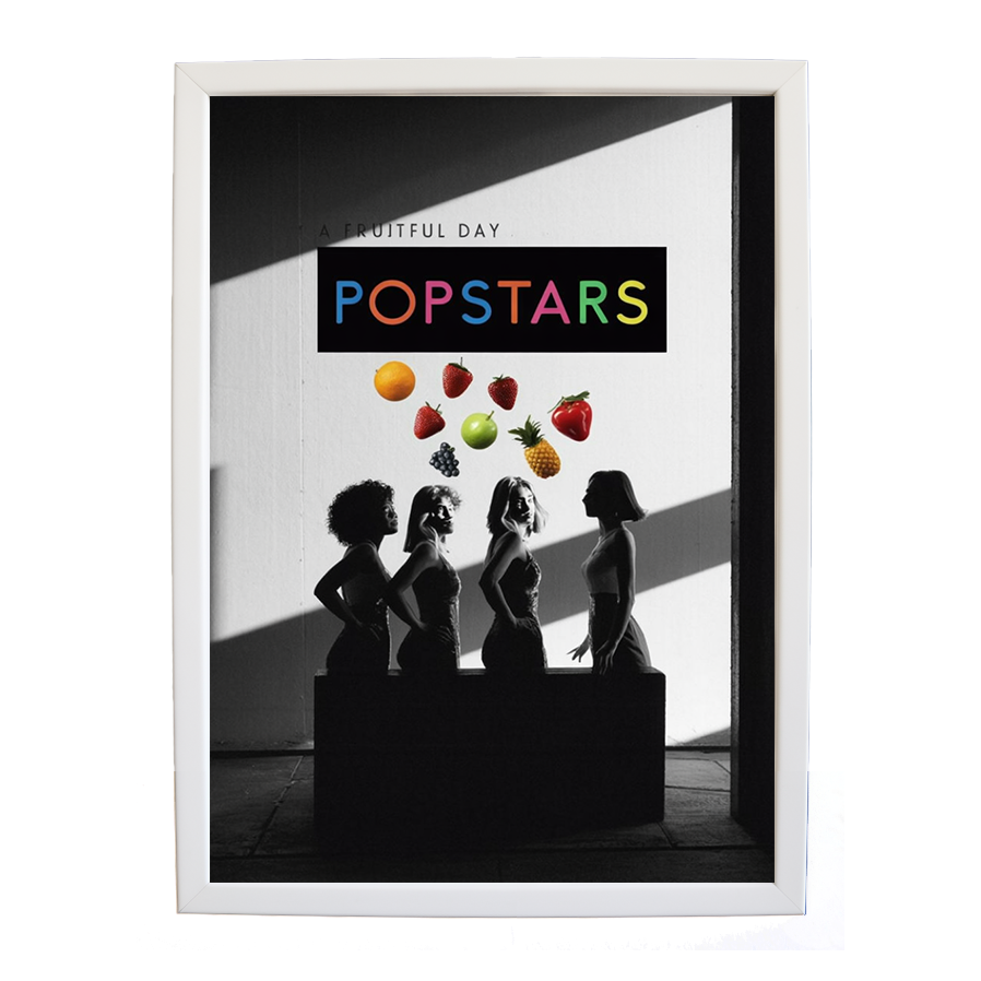 Popstars – Song Wall Art Print – wall art print – A Fruitful Day – punchy electronic pop, four piece girl band – Music Stag