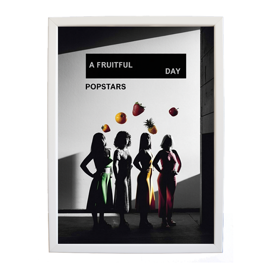 Popstars – Song Wall Art Print – wall art print – A Fruitful Day – punchy electronic pop, four piece girl band – Music Stag