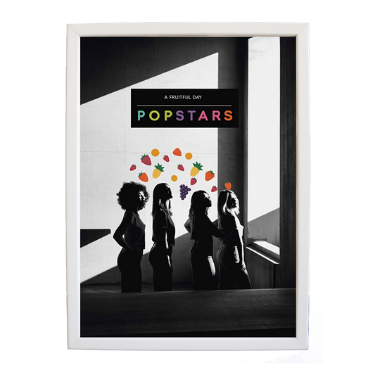 Popstars – Song Wall Art Print – wall art print – A Fruitful Day – punchy electronic pop, four piece girl band – Music Stag