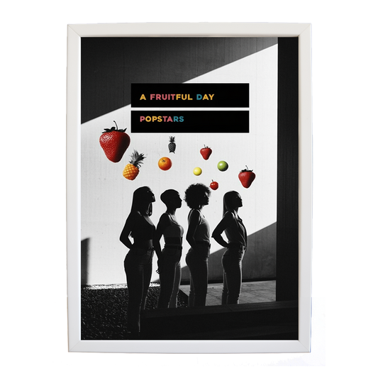 Popstars – Musician Wall Art – wall art print – A Fruitful Day – punchy electronic pop, four piece girl band – Music Stag