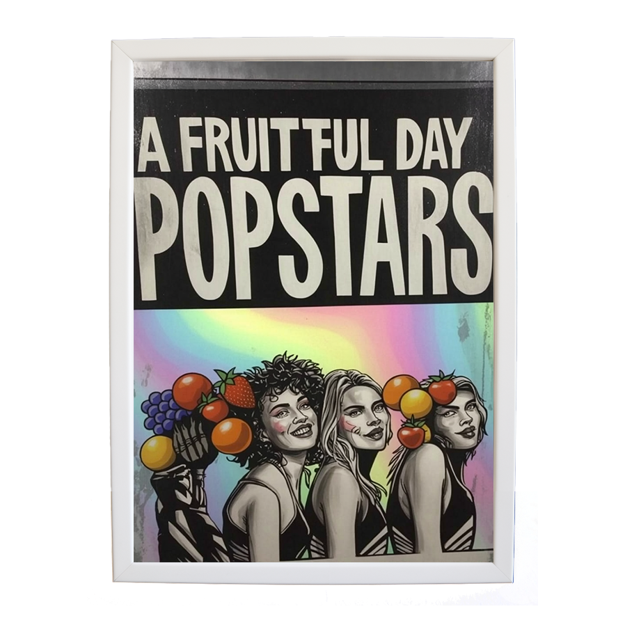 Popstars – Abstract Music Art – wall art print – A Fruitful Day – punchy electronic pop, four piece girl band – Music Stag