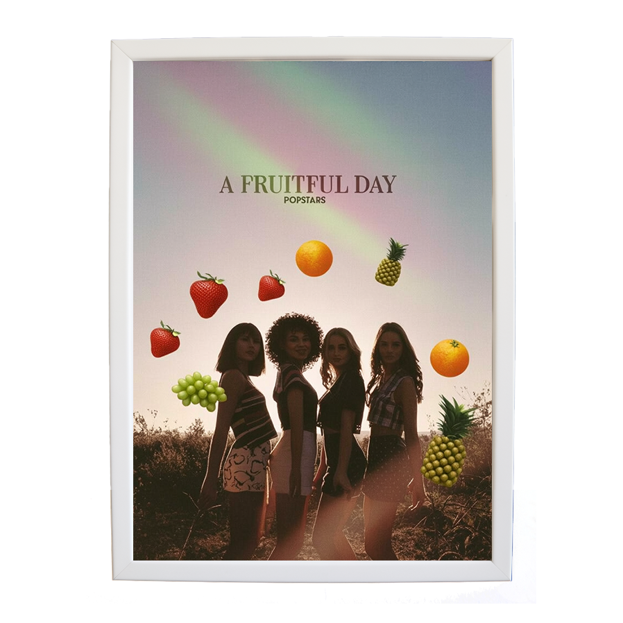 Popstars – Inspirational Music Quote Art – wall art print – A Fruitful Day – punchy electronic pop, four piece girl band – Music Stag