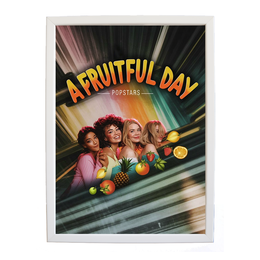 Popstars – Music Wall Print – wall art print – A Fruitful Day – punchy electronic pop, four piece girl band – Music Stag