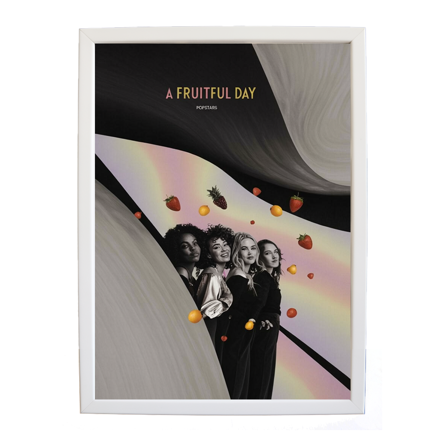 Popstars – Music Art Print – wall art print – A Fruitful Day – punchy electronic pop, four piece girl band – Music Stag