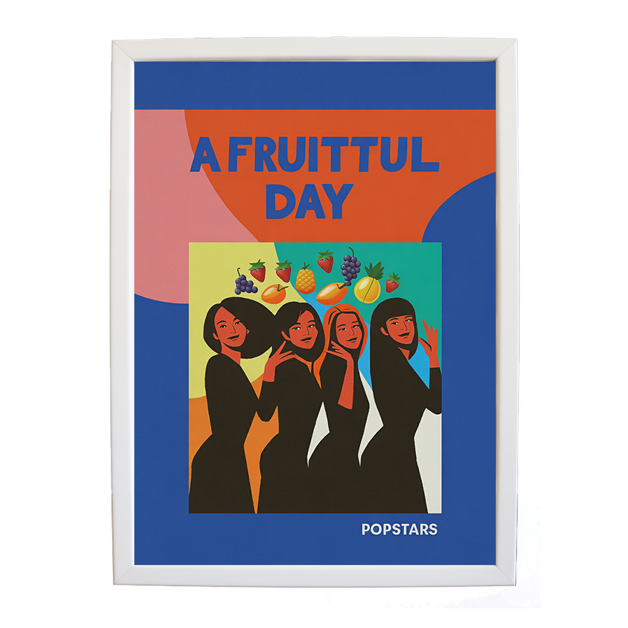 Popstars – Song Wall Art Print – wall art print – A Fruitful Day – punchy electronic pop, four piece girl band – Music Stag