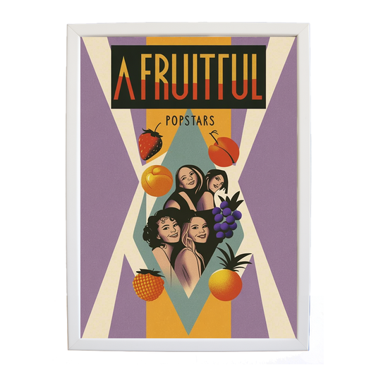 Popstars – Music Wall Art Print – wall art print – A Fruitful Day – punchy electronic pop, four piece girl band – Music Stag