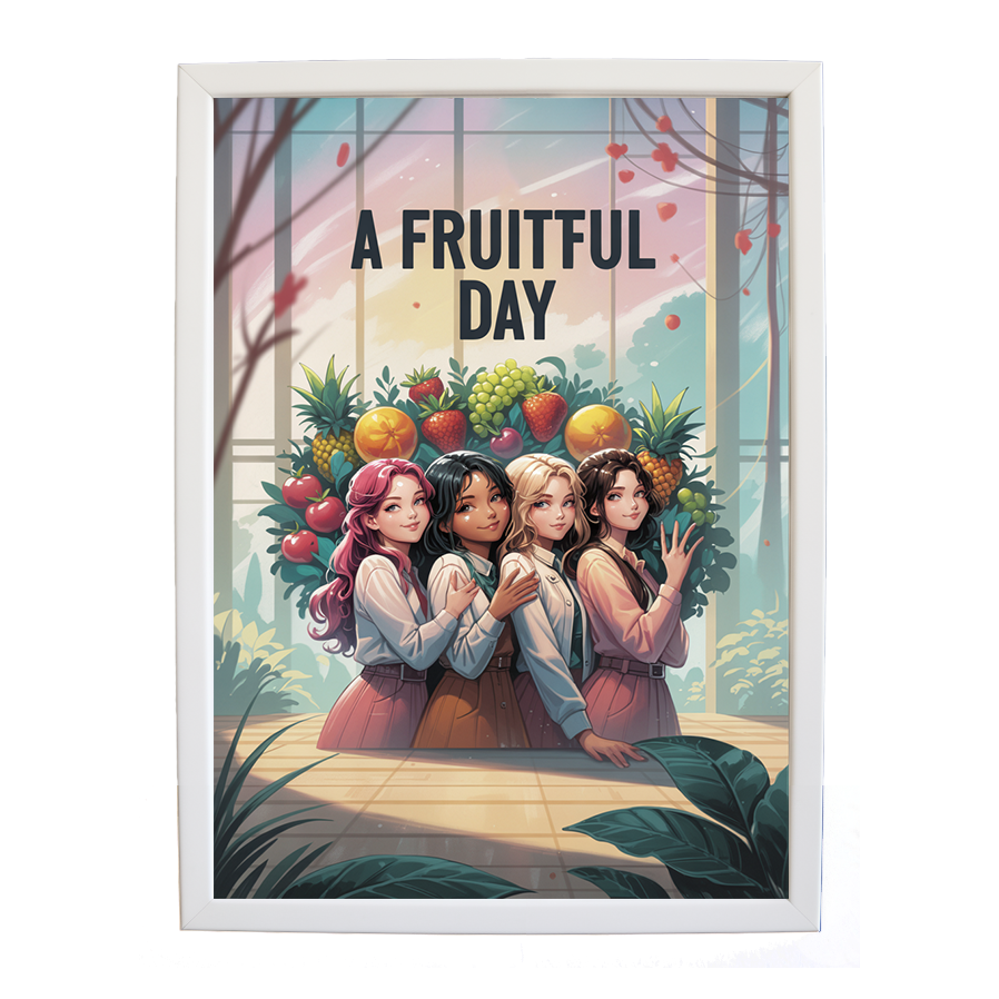 Popstars – Music Lover Wall Print – wall art print – A Fruitful Day – punchy electronic pop, four piece girl band – Music Stag