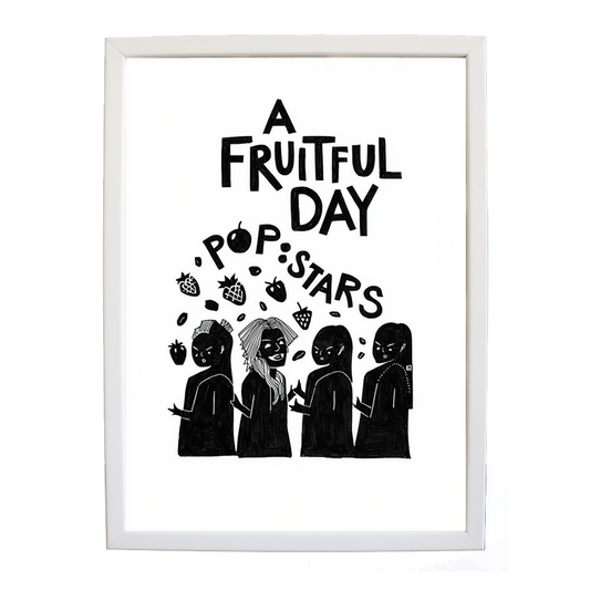 Popstars – Vintage Music Poster – wall art print – A Fruitful Day – punchy electronic pop, four piece girl band – Music Stag