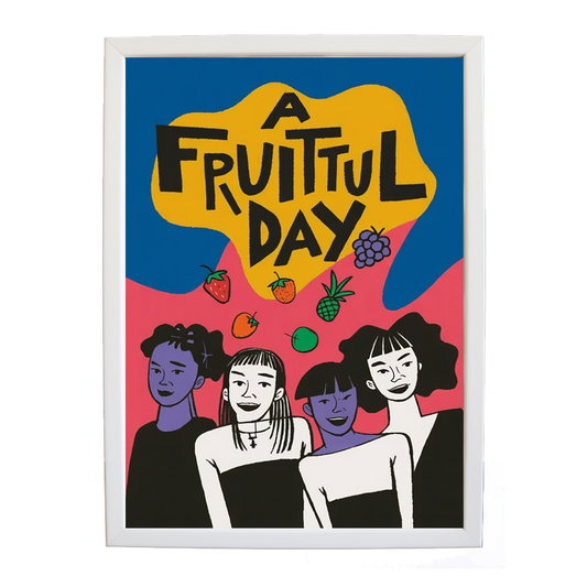 Popstars – Modern Music Poster – wall art print – A Fruitful Day – punchy electronic pop, four piece girl band – Music Stag