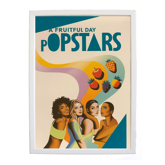 Popstars – Contemporary Music Wall Art – wall art print – A Fruitful Day – punchy electronic pop, four piece girl band – Music Stag