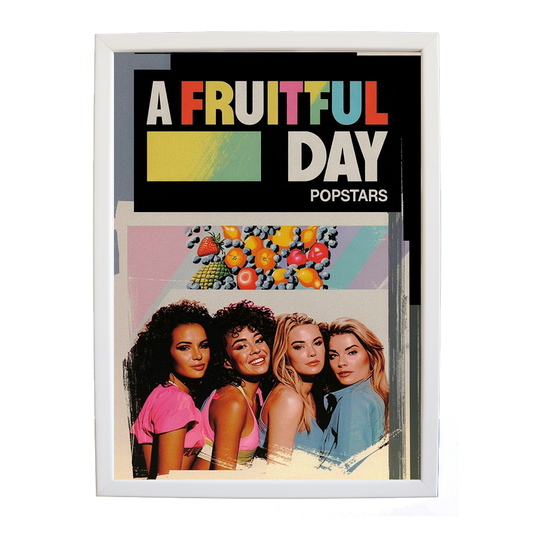 Popstars – Artistic Music Wall Decor – wall art print – A Fruitful Day – punchy electronic pop, four piece girl band – Music Stag