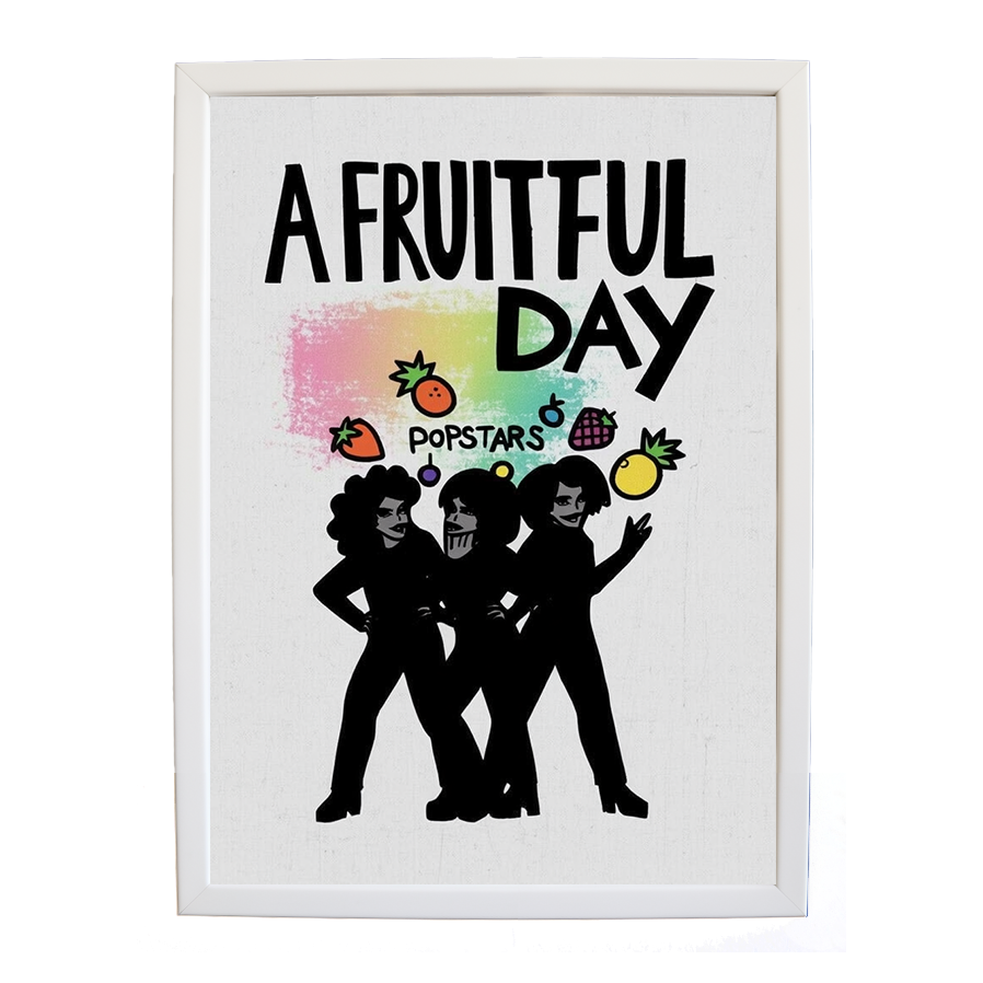 Popstars – Artistic Music Wall Decor – wall art print – A Fruitful Day – punchy electronic pop, four piece girl band – Music Stag