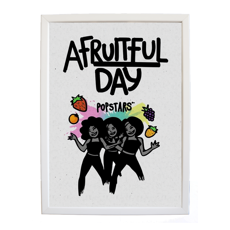 Popstars – Musician Wall Art – wall art print – A Fruitful Day – punchy electronic pop, four piece girl band – Music Stag