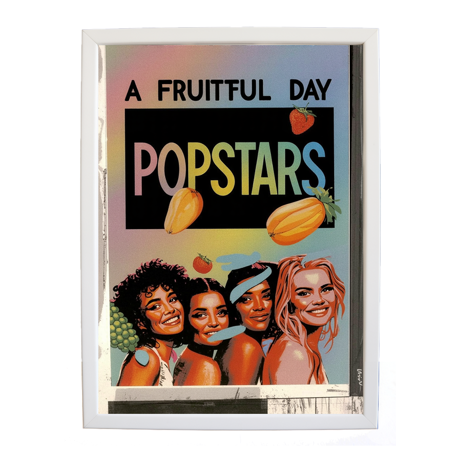 Popstars – Music Wall Print – wall art print – A Fruitful Day – punchy electronic pop, four piece girl band – Music Stag