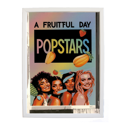 Popstars – Music Wall Print – wall art print – A Fruitful Day – punchy electronic pop, four piece girl band – Music Stag