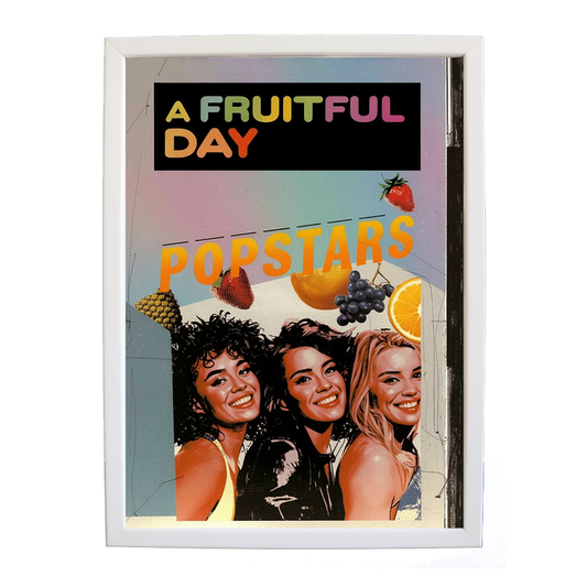 Popstars – Retro Music Print – wall art print – A Fruitful Day – punchy electronic pop, four piece girl band – Music Stag