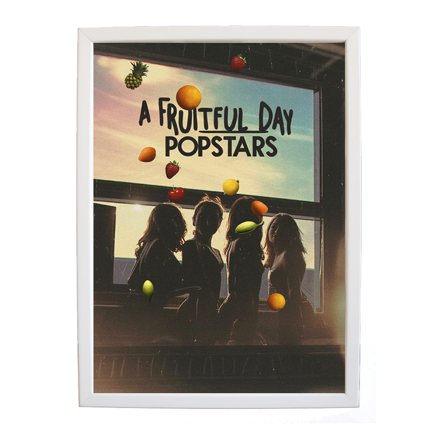 Popstars – Vintage Music Poster – wall art print – A Fruitful Day – punchy electronic pop, four piece girl band – Music Stag