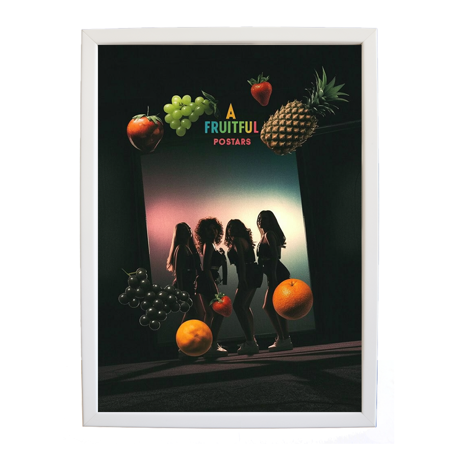 Popstars – Music Artwork for Home – wall art print – A Fruitful Day – punchy electronic pop, four piece girl band – Music Stag