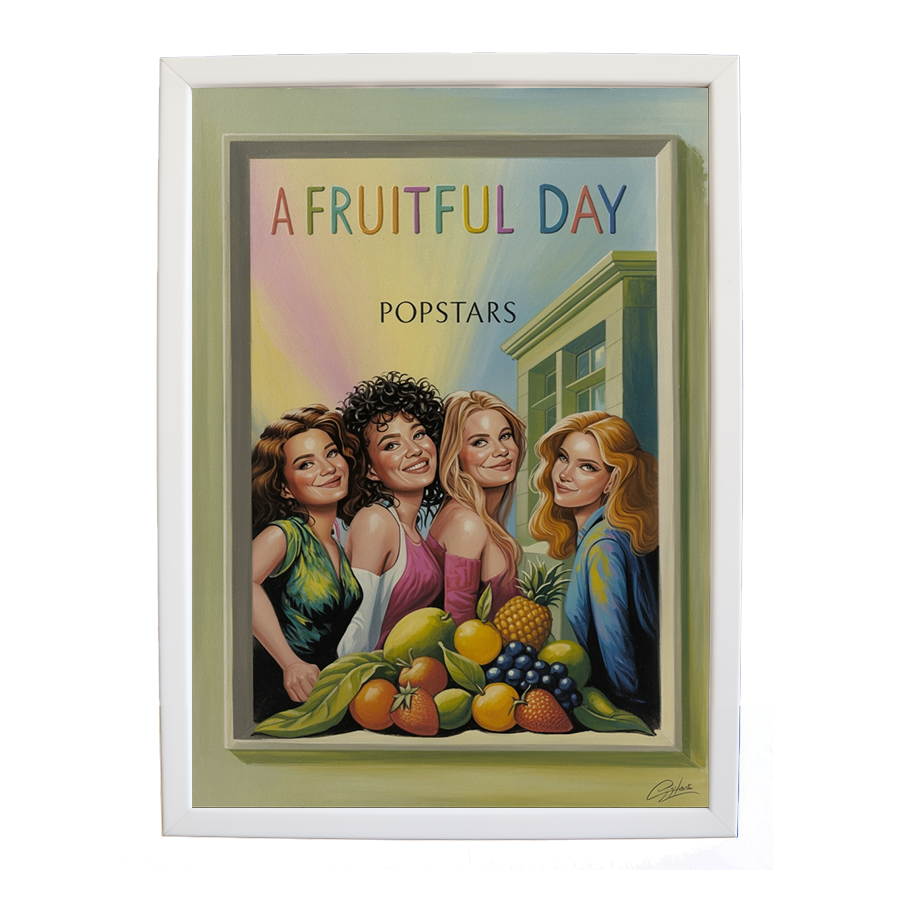 Popstars – Musician Wall Art – wall art print – A Fruitful Day – punchy electronic pop, four piece girl band – Music Stag