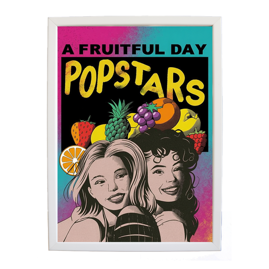 Popstars – Music Wall Art Print – wall art print – A Fruitful Day – punchy electronic pop, four piece girl band – Music Stag