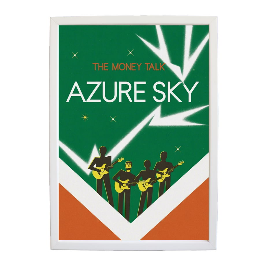 The Money Talk – Modern Wall Art for Music Lovers – wall art print – Azure Sky – rock, indie rock and alt rock – Music Stag