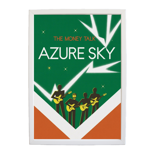The Money Talk – Modern Wall Art for Music Lovers – wall art print – Azure Sky – rock, indie rock and alt rock – Music Stag