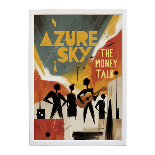 The Money Talk – Modern Music Poster – wall art print – Azure Sky – rock, indie rock and alt rock – Music Stag