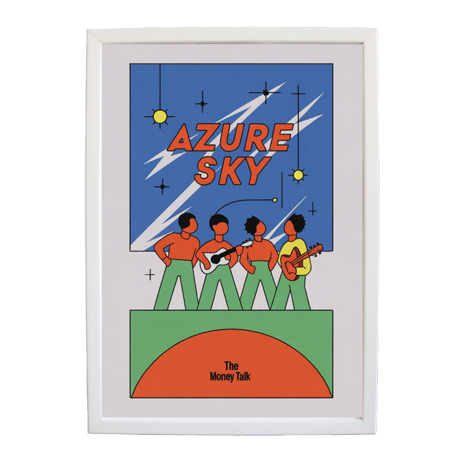 The Money Talk – Wall Art Print – wall art print – Azure Sky – rock, indie rock and alt rock – Music Stag