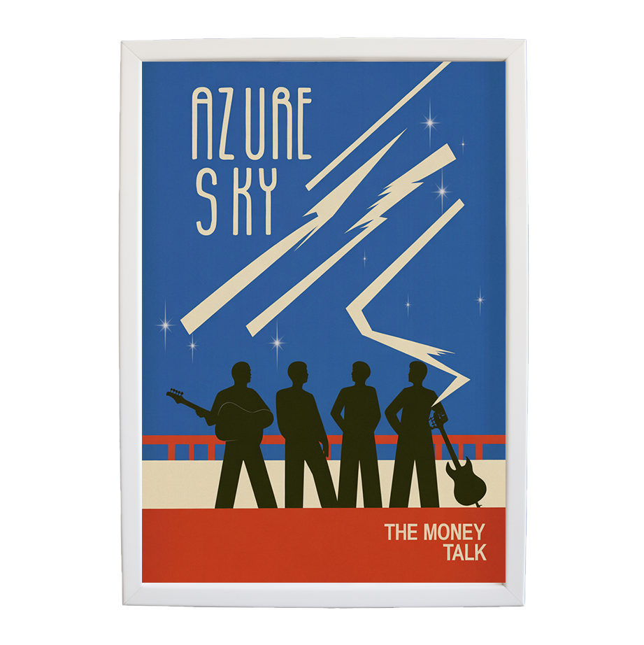 The Money Talk – Music Art Print – wall art print – Azure Sky – rock, indie rock and alt rock – Music Stag