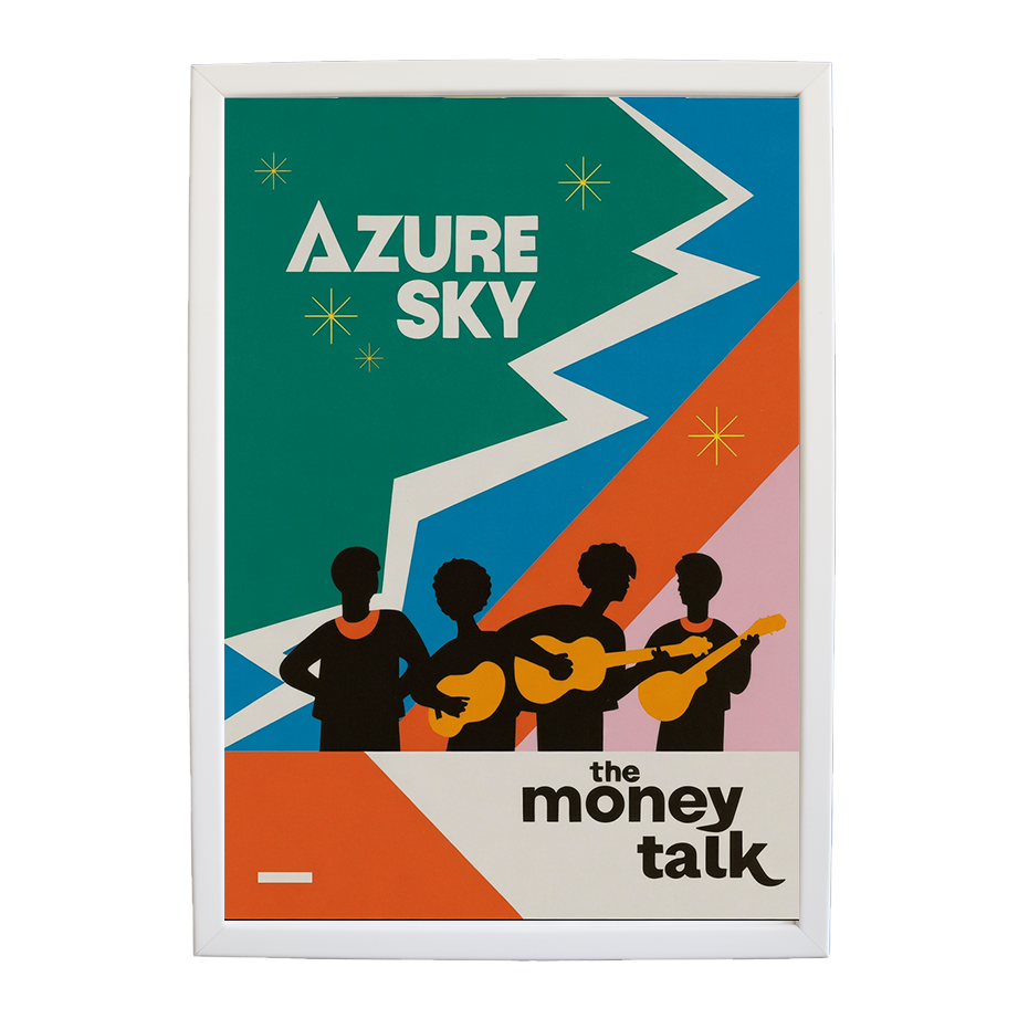 The Money Talk – Music Artwork for Home – wall art print – Azure Sky – rock, indie rock and alt rock – Music Stag
