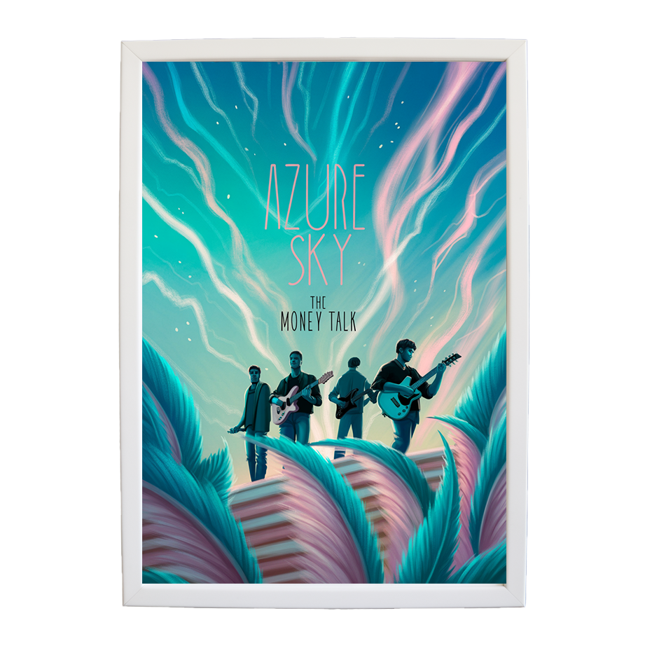 The Money Talk – Music Culture Poster – wall art print – Azure Sky – rock, indie rock and alt rock – Music Stag