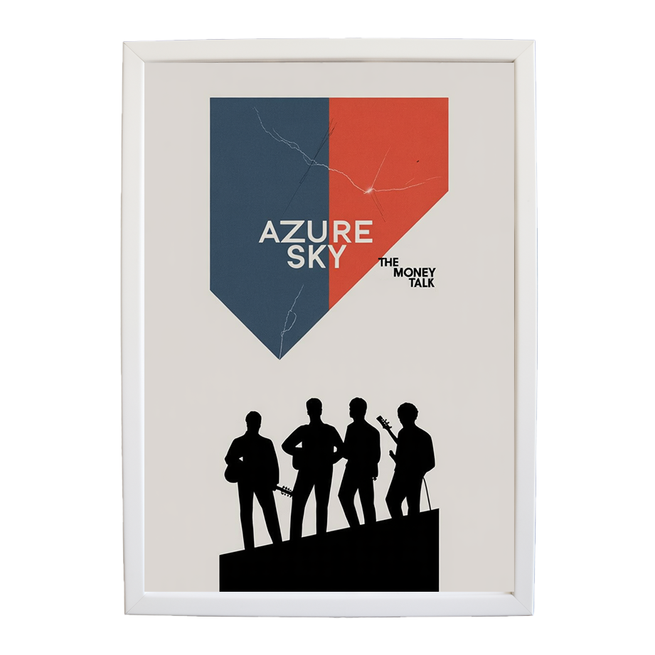The Money Talk – Abstract Music Art – wall art print – Azure Sky – rock, indie rock and alt rock – Music Stag
