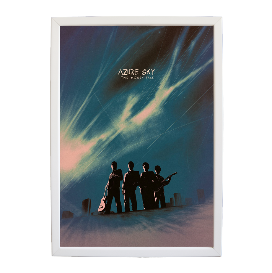 The Money Talk – Music Poster – wall art print – Azure Sky – rock, indie rock and alt rock – Music Stag