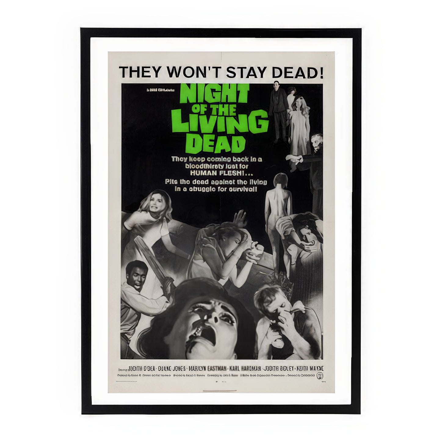Night of the Living Dead (1968) Movie Poster – Classic Zombie Horror Print