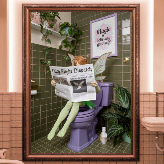 β¨ The Lavender Loo Fairy β Bathroom Critter Print β¨