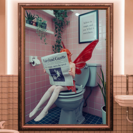 π₯ The Fiery-Winged Fairy β Bathroom Critter Print π₯