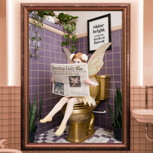 π The Gold Throne Fairy β Bathroom Critter Print π