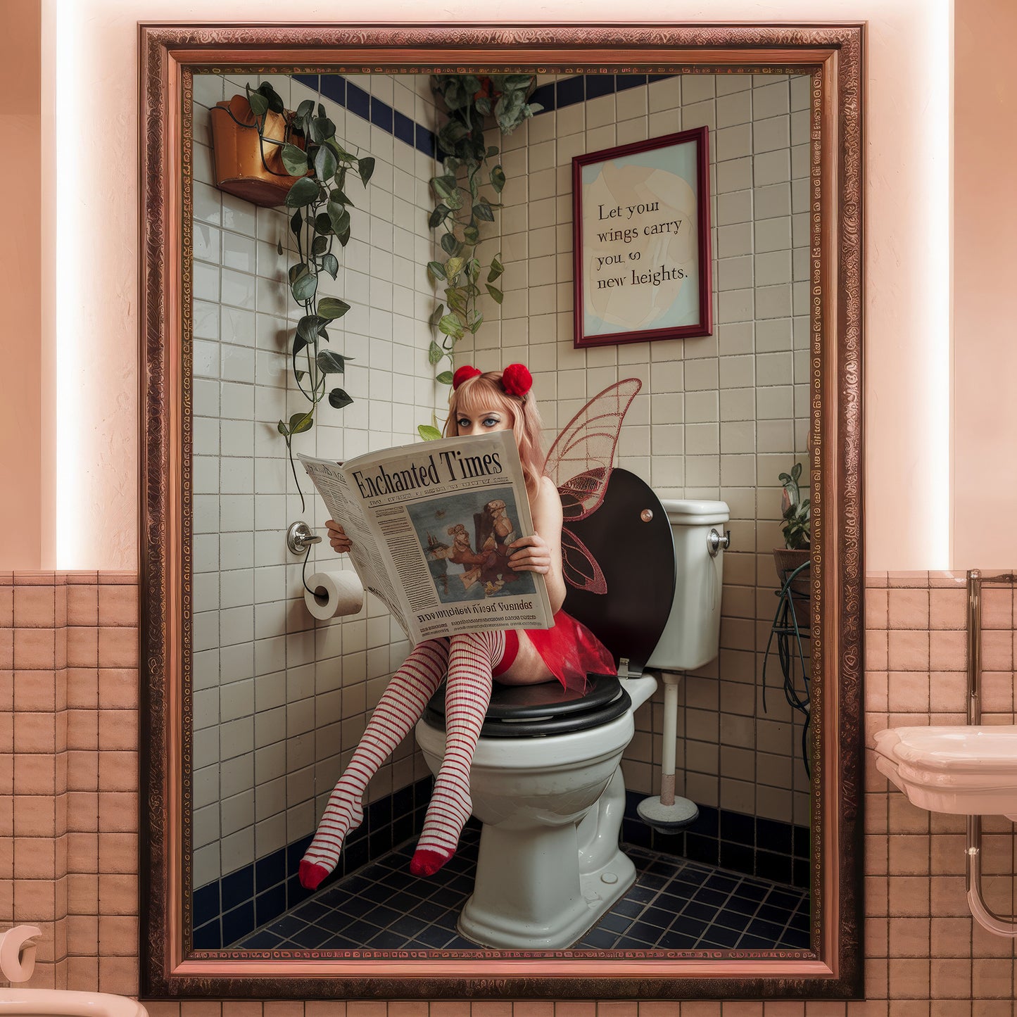 π The Enchanted Rose Fairy β Bathroom Critter Print π