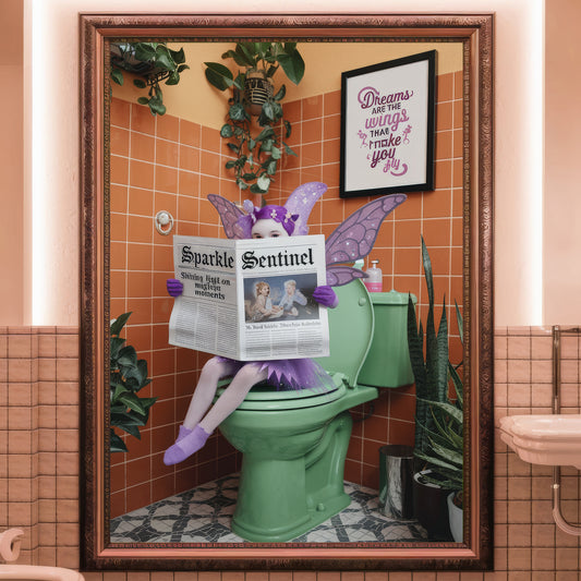 π The Violet Sparkle Fairy β Bathroom Critter Print π
