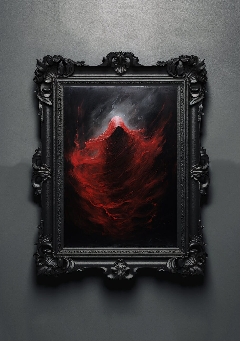 Ghost Spirit Artwork. Gothic Prints. Oil Painting. Skull Poster. Demonic Palace. Spooky Gifts. Gothic Home Decor. Gothic Art. Witchy Gifts.